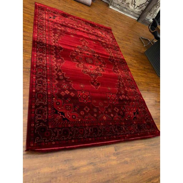 Turkish Bukhari Super Afghani Rug RFG4512 Red Size 250*350