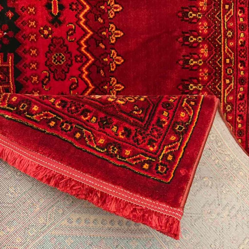 سجاد تركي بخارى سوبر افغاني RFG4541 احمر مقاس 100*300