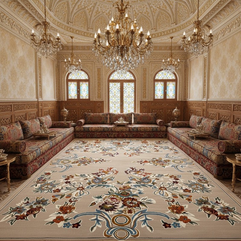 سجاد تركي سوبر الماني F498A بيج مقاس 100*200