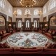 سجاد تركي سوبر الماني F498A كريم دايري مقاس 200*200