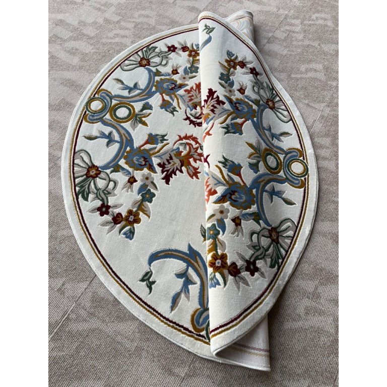 Turkish Super German Carpet F498A cream Round Size 150*150