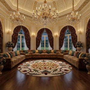 سجاد تركي سوبر ياباني F499A بيج دايري مقاس 150*150