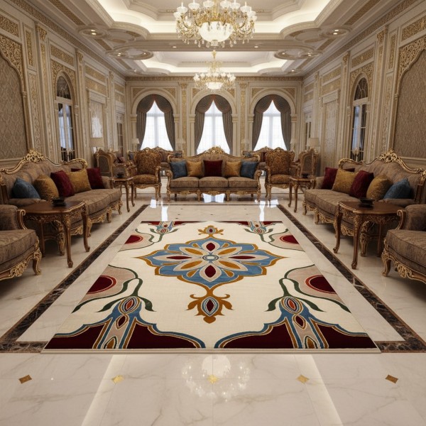 سجاد تركي سوبر ستار F500A كريم مقاس 400*600
