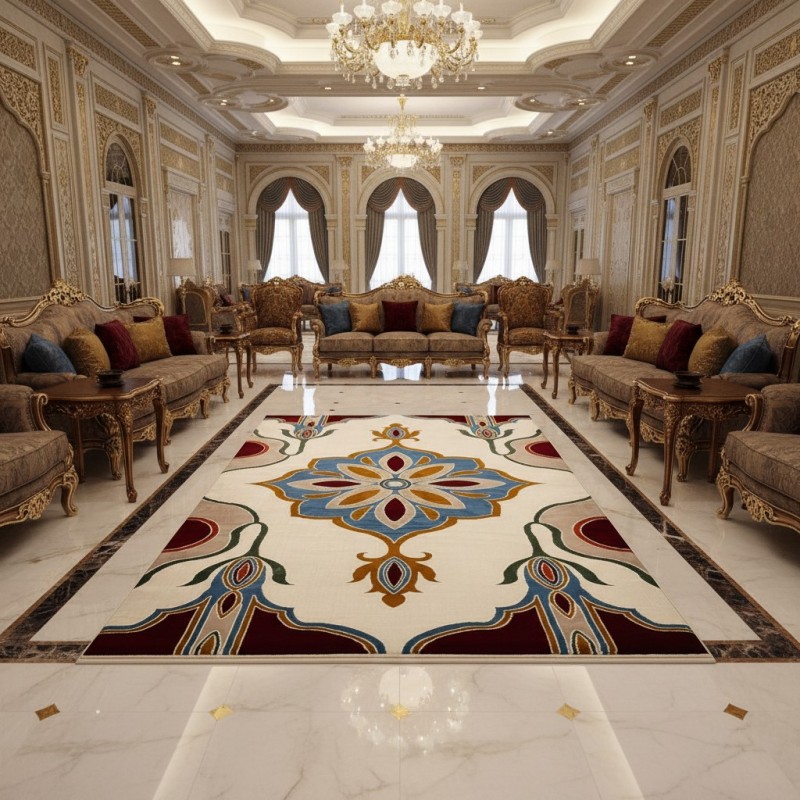 سجاد تركي سوبر ستار F500A كريم مقاس 400*800