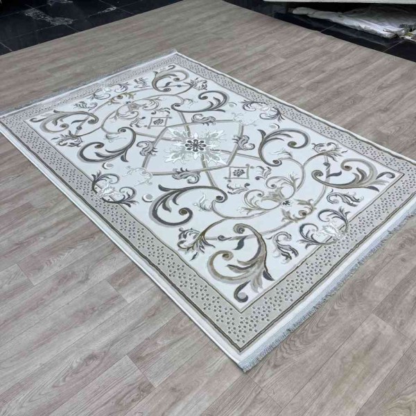 Taj Iranian Turkish Engraving Oriental Rug 36023A Cream Beige Size 300*400