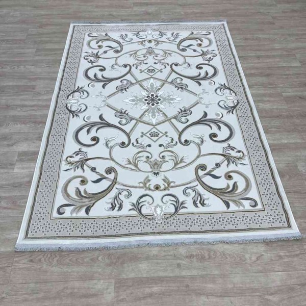 Taj Iranian Turkish Engraving Oriental Rug 36023A Cream Beige Size 300*400