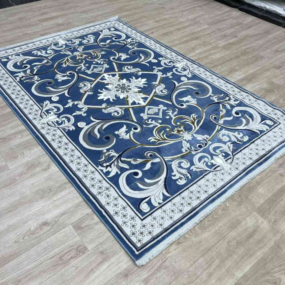 سجاد شرقي تاج نقش ايراني تركي 36023A سماوي مقاس 400*500