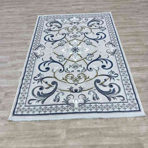 سجاد شرقي تاج نقش ايراني تركي 36023A رصاصي فاتح مقاس  250*350