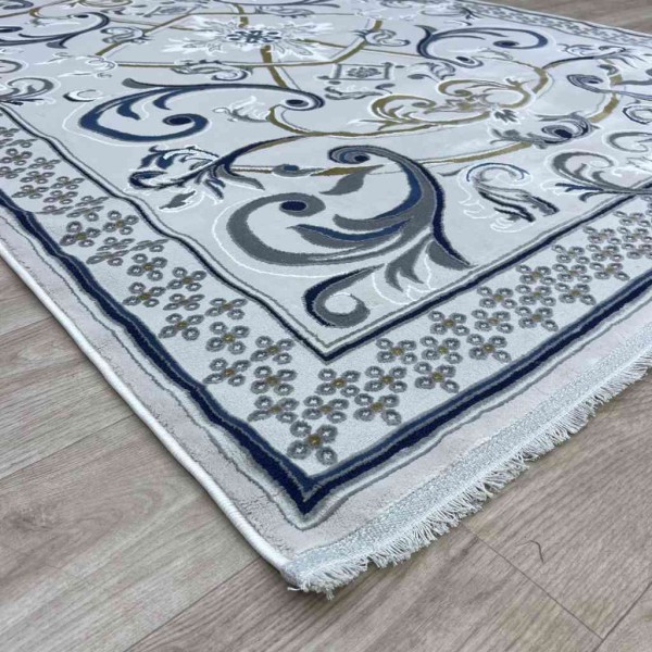 Taj Iranian Turkish Engraving Oriental Rug 36023A Light grey Size 250*350