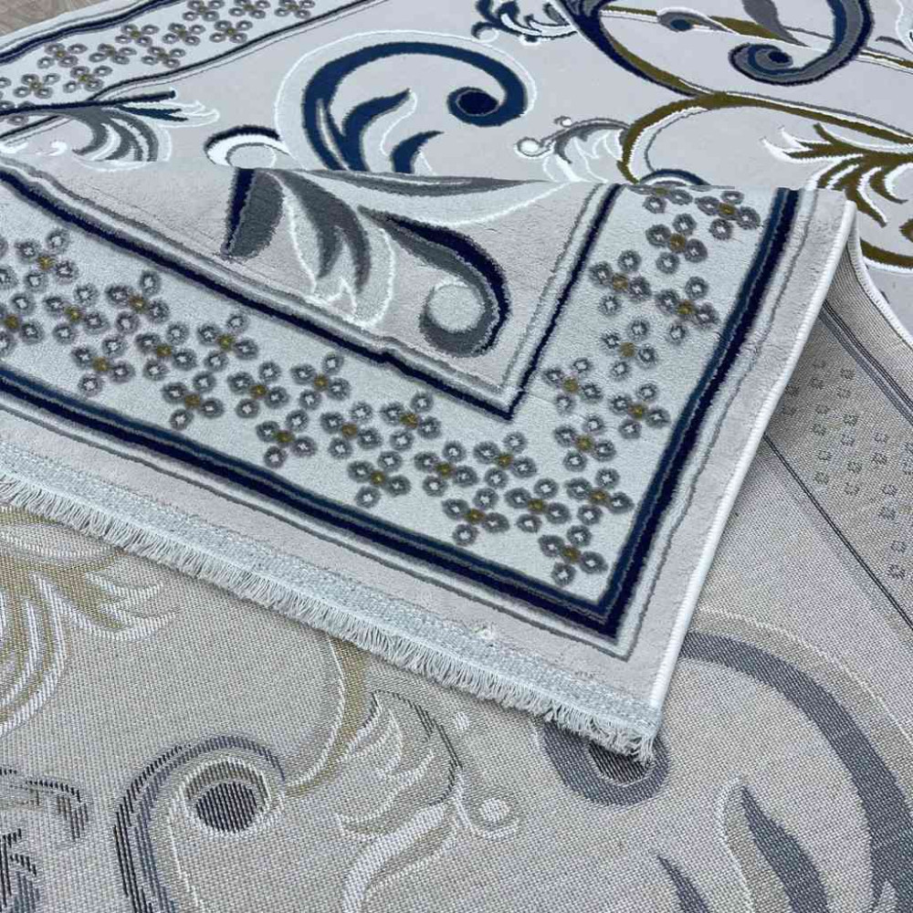 سجاد شرقي تاج نقش ايراني تركي 36023A رصاصي فاتح مقاس  250*350