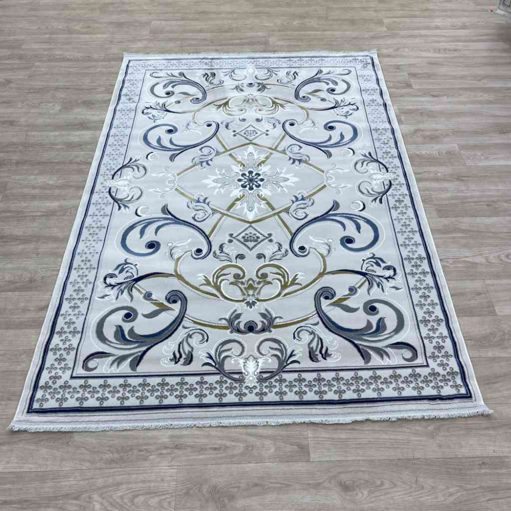 سجاد شرقي تاج نقش ايراني تركي 36023A رصاصي فاتح مقاس  250*350