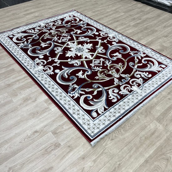 Taj Iranian Turkish Engraved Oriental Rug 36023A Red Size 400x500 Taj Iranian Turkish Engraved Oriental Rug 36023A Red Size 400x500