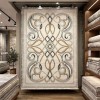 Turkish rug Wardah French pattern AL194A CREAM gray size 80*150