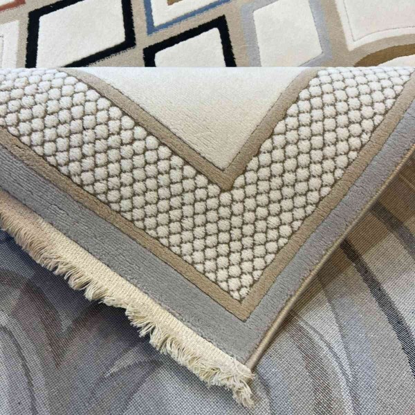Turkish rug Wardah French pattern AL194A CREAM gray size 80*150