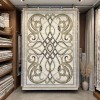 Turkish rug Wardah French pattern AL194A CREAM green size 400*500