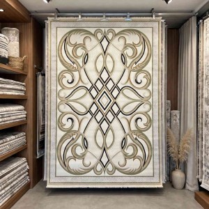 Turkish rug Wardah French pattern AL194A CREAM green size 400*500
