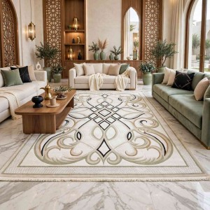 Turkish rug Wardah French pattern AL194A CREAM green size 400*500