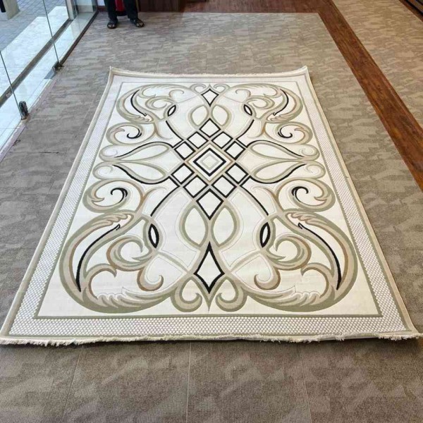 Turkish rug Wardah French pattern AL194A CREAM green size 400*500