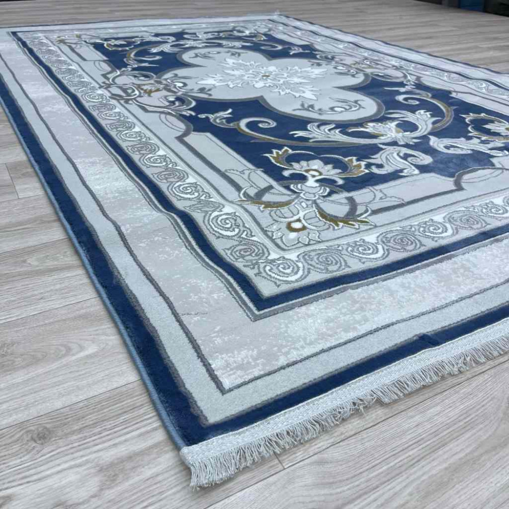 سجاد تركي سيرينتي نشقه ايراني 36235 سماوي مقاس 250*350