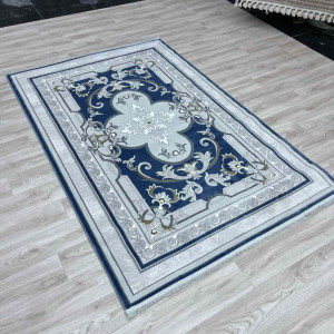 سجاد تركي سيرينتي نشقه ايراني 36235 سماوي مقاس 250*350