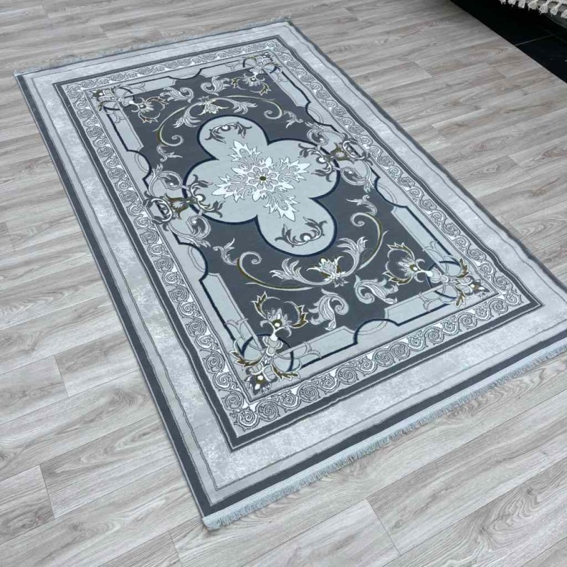 سجاد تركي سيرينتي نشقه ايراني 36235 رصاصي مقاس 250*350