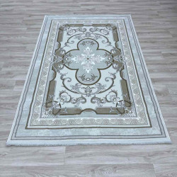 سجاد تركي سيرينتي نشقه ايراني 36235 كريم رمادي فاتح مقاس 100*400