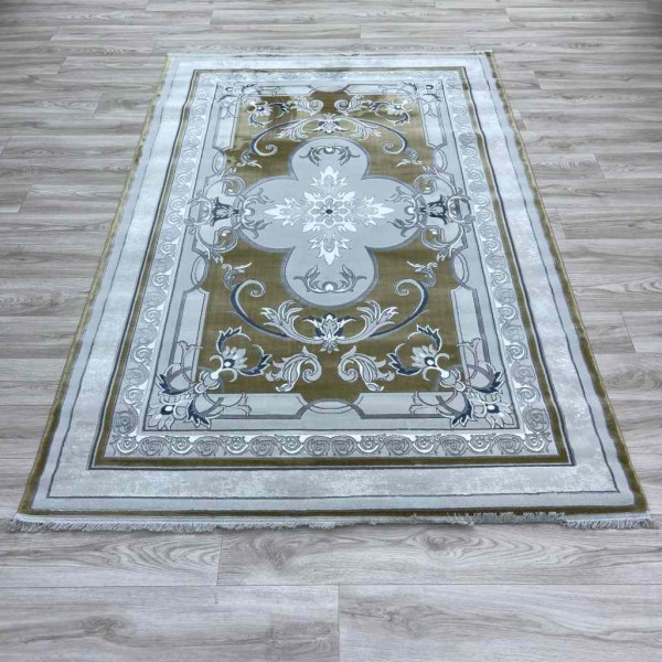 Serenity Turkish carpet Iranian Nashqa 36235 gold size 100*200