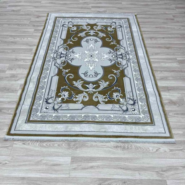 Serenity Turkish carpet Iranian Nashqa 36235 gold size 100*200