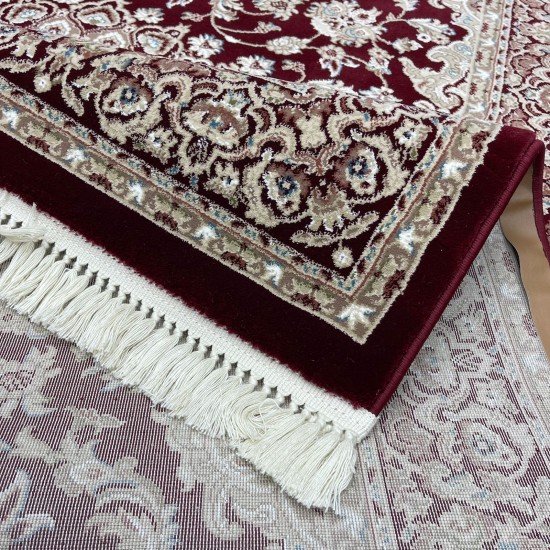 Türkiye Al Baha Classic Thick Soft Carpet 3403D Burgundy Red Size 150*230