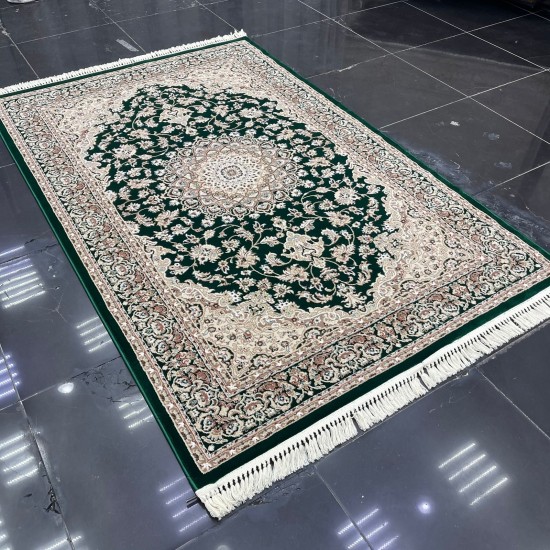 Türkiye Al-Baha Classic Thick Soft Carpet 3403D Dark Green Size 200*300