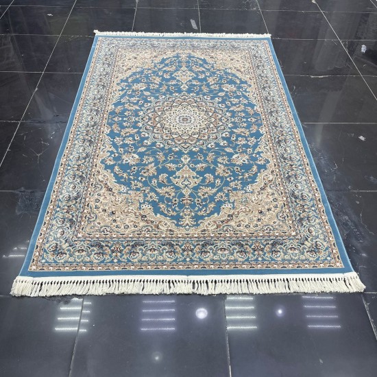 Türkiye Al Baha Classic Thick Soft Carpet 3403D Bule Size 250*350