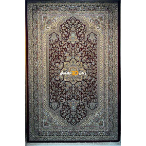 سجاد تركي الفخامة صوف اكرليك خيط مبروم  37878 لون احمر عنابي مقاس 100*200