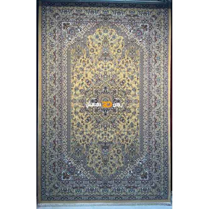Luxury Turkish carpet wool acrylic twisted yarn 37878 Golden color size 400*400