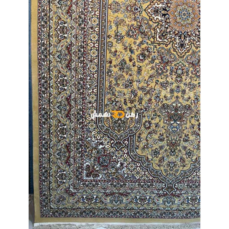 سجاد تركي الفخامة صوف اكرليك خيط مبروم  37878 لون ذهبي مقاس 400*600