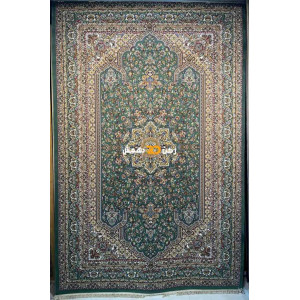 سجاد تركي الفخامة صوف اكرليك خيط مبروم  37878 لون اخضر مقاس 400*600