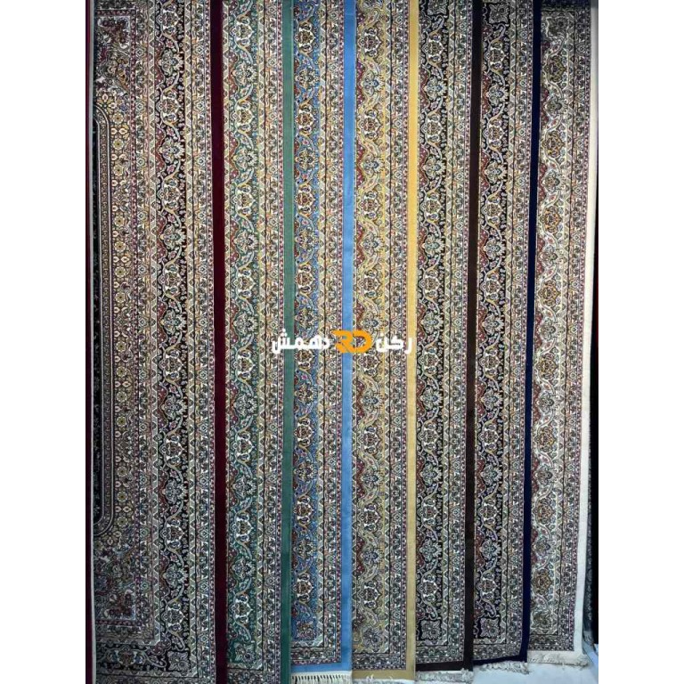 Luxury Turkish carpet wool acrylic twisted yarn 37878 Blue color size 100*200