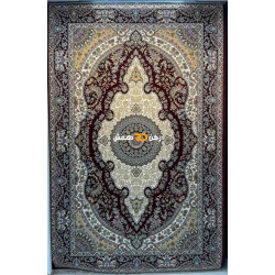 سجاد تركي الفخامة صوف اكرليك خيط مبروم  36963 لون احمر عنابي مقاس 400*600