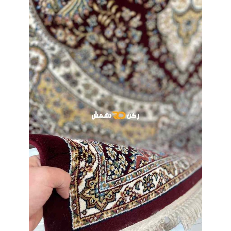 سجاد تركي الفخامة صوف اكرليك خيط مبروم  36963 لون احمر عنابي مقاس 300*500