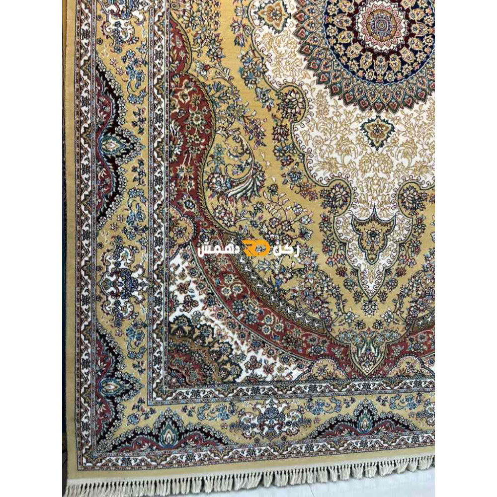 سجاد تركي الفخامة صوف اكرليك خيط مبروم  36963 لون ذهبي مقاس 100*200