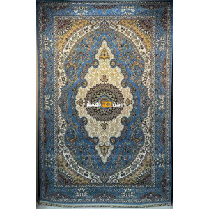 سجاد تركي الفخامة صوف اكرليك خيط مبروم  36963 لون سماوي مقاس 250*350