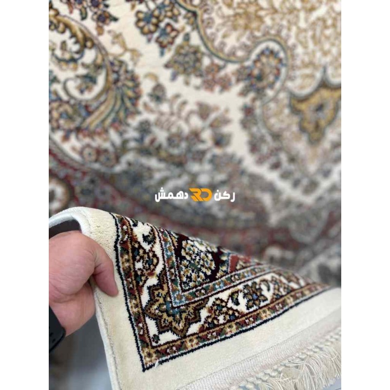 سجاد تركي الفخامة صوف اكرليك خيط مبروم  36963 لون كريم مقاس 100*200