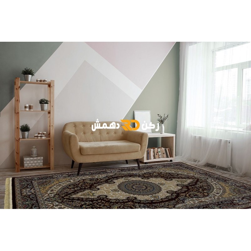 سجاد تركي الفخامة صوف اكرليك خيط مبروم  36963 لون احمر عنابي مقاس 250*350