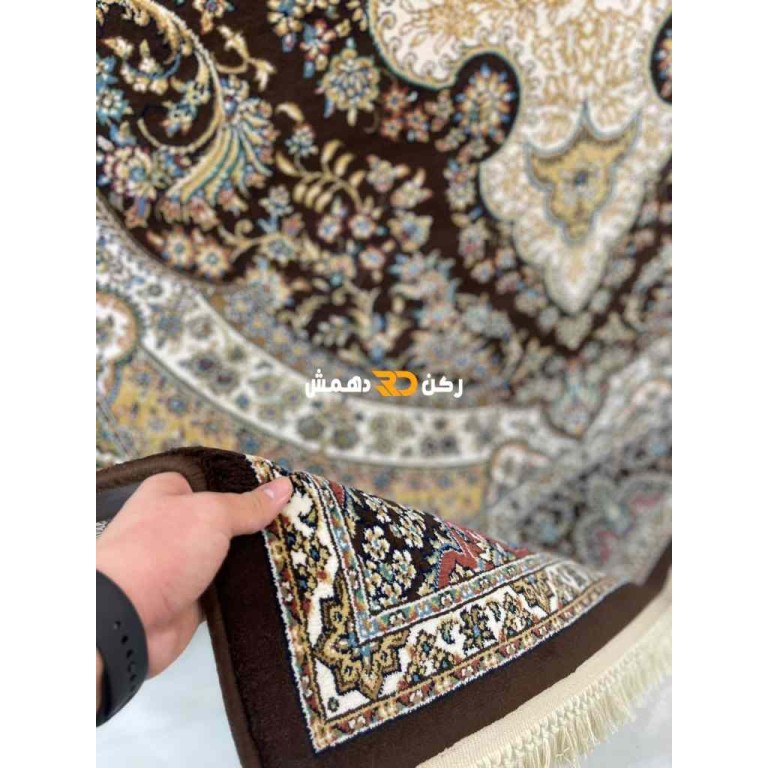 سجاد تركي الفخامة صوف اكرليك خيط مبروم  36963 لون بني مقاس 100*400