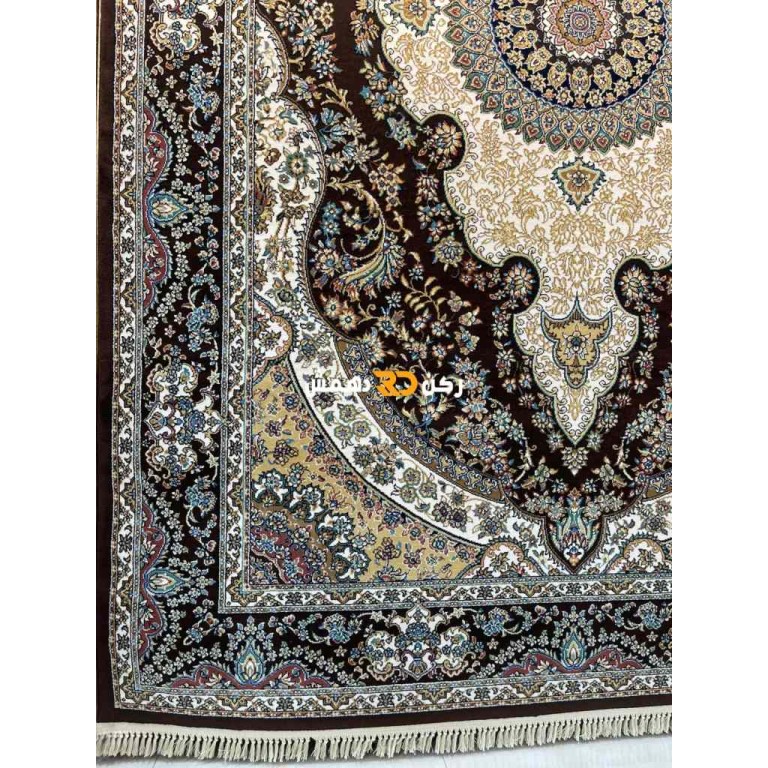 سجاد تركي الفخامة صوف اكرليك خيط مبروم  36963 لون بني مقاس 100*400