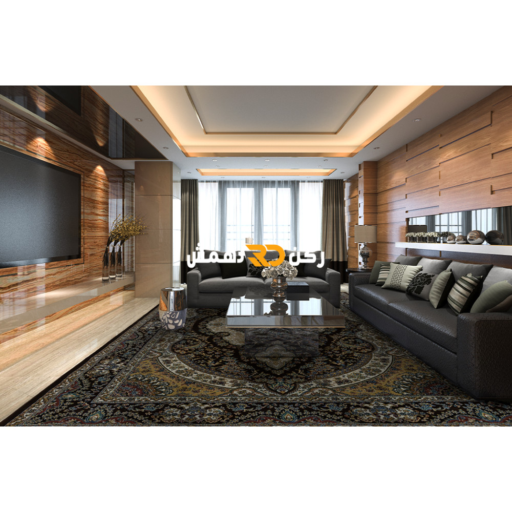 سجاد تركي الفخامة صوف اكرليك خيط مبروم  36963 لون بني مقاس 100*200