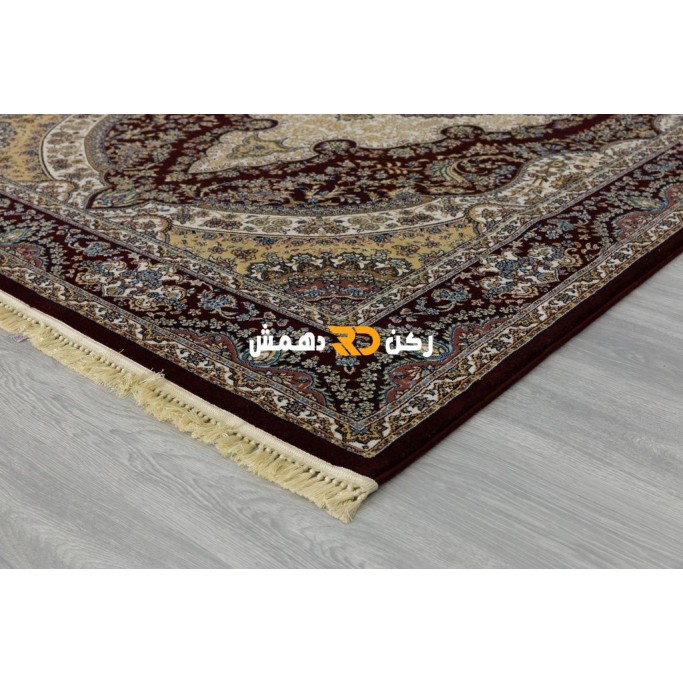 سجاد تركي الفخامة صوف اكرليك خيط مبروم  36963 لون احمر عنابي مقاس 300*500