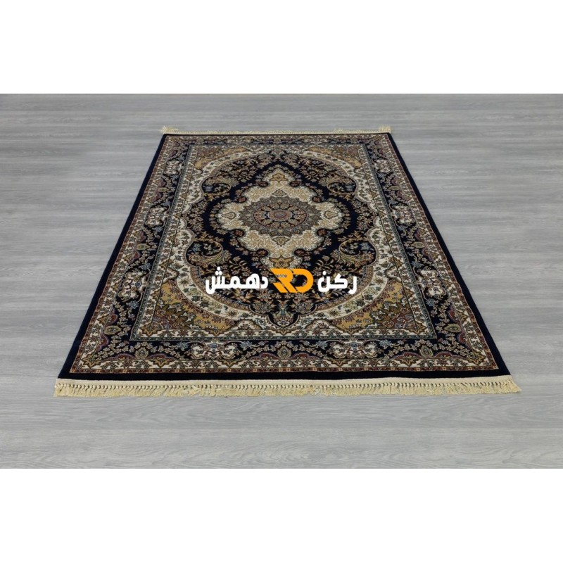 سجاد تركي الفخامة صوف اكرليك خيط مبروم  36963 لون كحلي مقاس 400*600