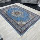 Turkish diamond carpet first class classic thick wool 38684A cyan size 300*400