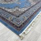 Turkish diamond carpet first class classic thick wool 38684A cyan size 300*400