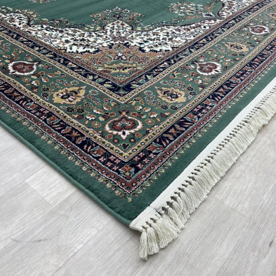 Turkish diamond carpet first class classic thick wool 38684A gray size 100*200